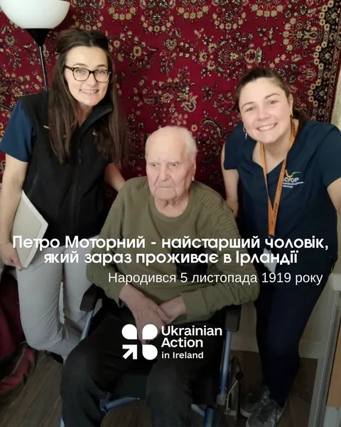 106-річний українець з Миколаєва став найстаршим жителем Ірландії