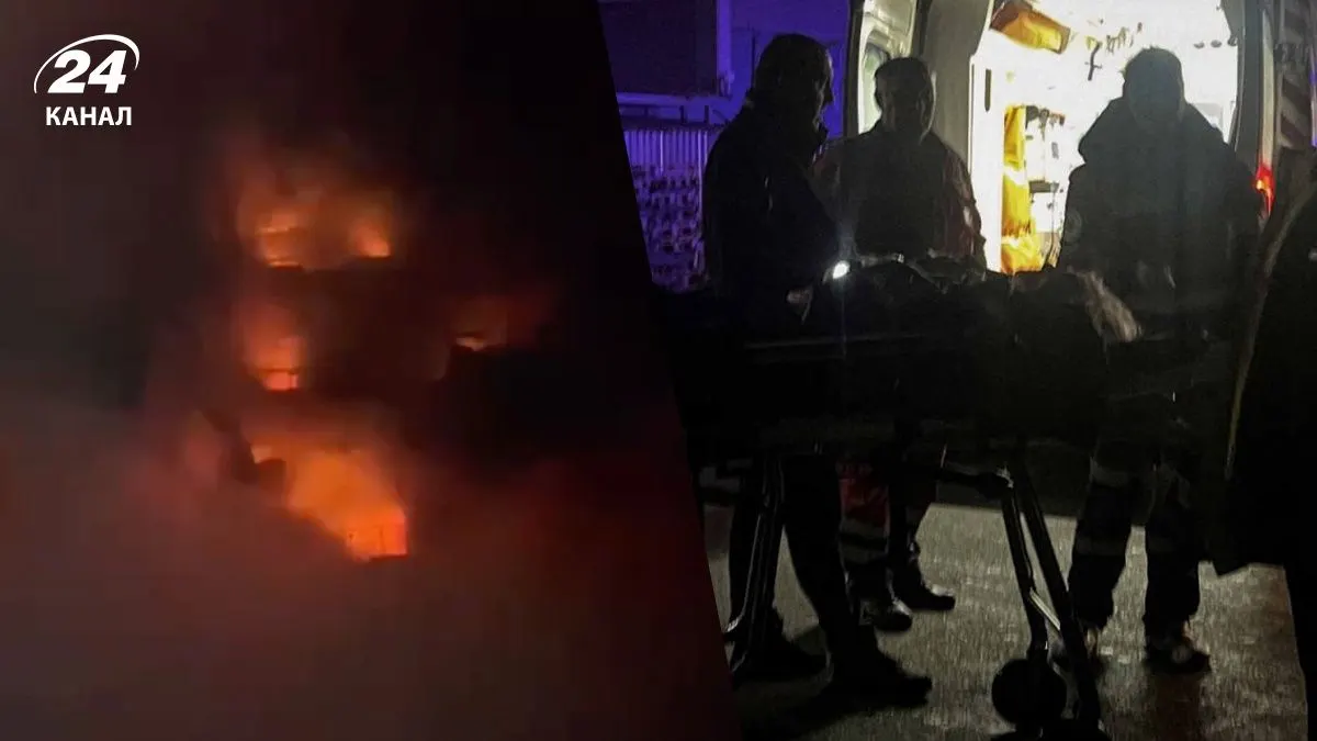 Удар по Вишгороду: пожежа у багатоповерхівці, загиблий та 19 поранених