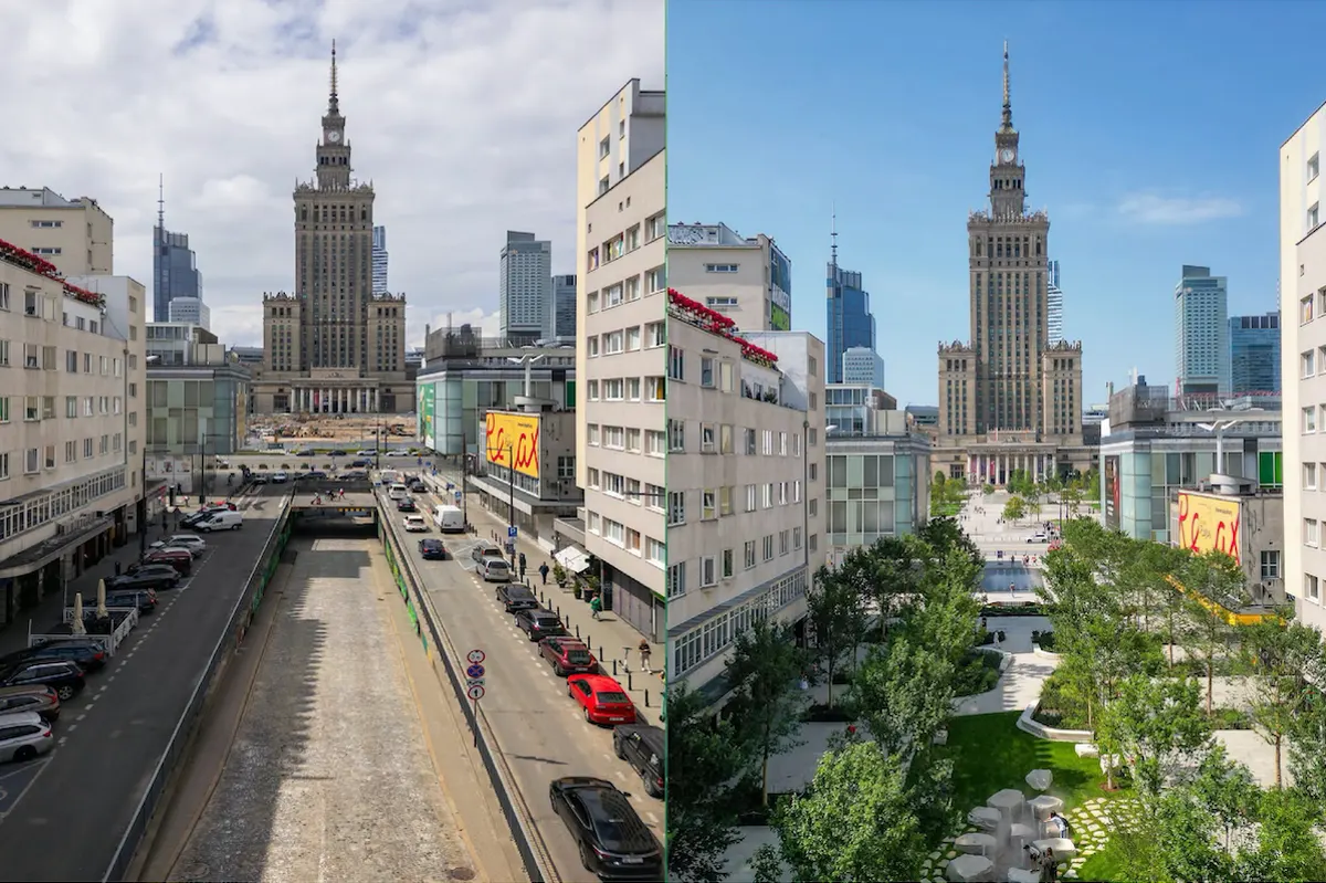 У Варшаві завершили реконструкцію двох центральних вулиць: що змінилося
