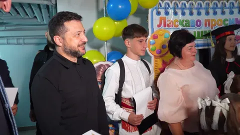 Зеленський на Київщині відвідав відбудовану школу