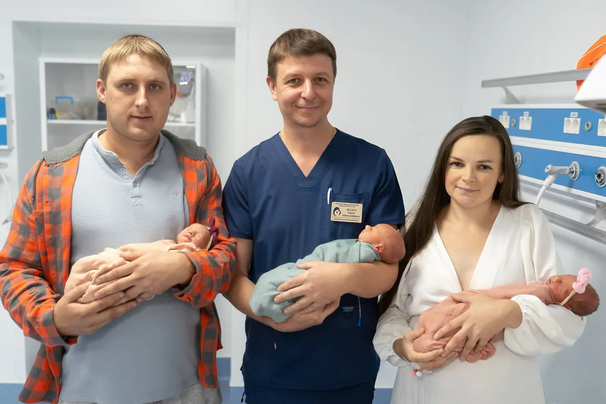 У перинатальному центрі Київщини за добу народилися дев'ятеро дітей, серед них трійня та двійня