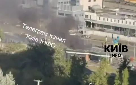 Атака на Київ: безпілотник влучив в АЗС у Голосієві, двоє поранених