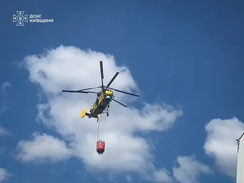 На Київщині триває ліквідація наслідків удару по логістичних об’єктах