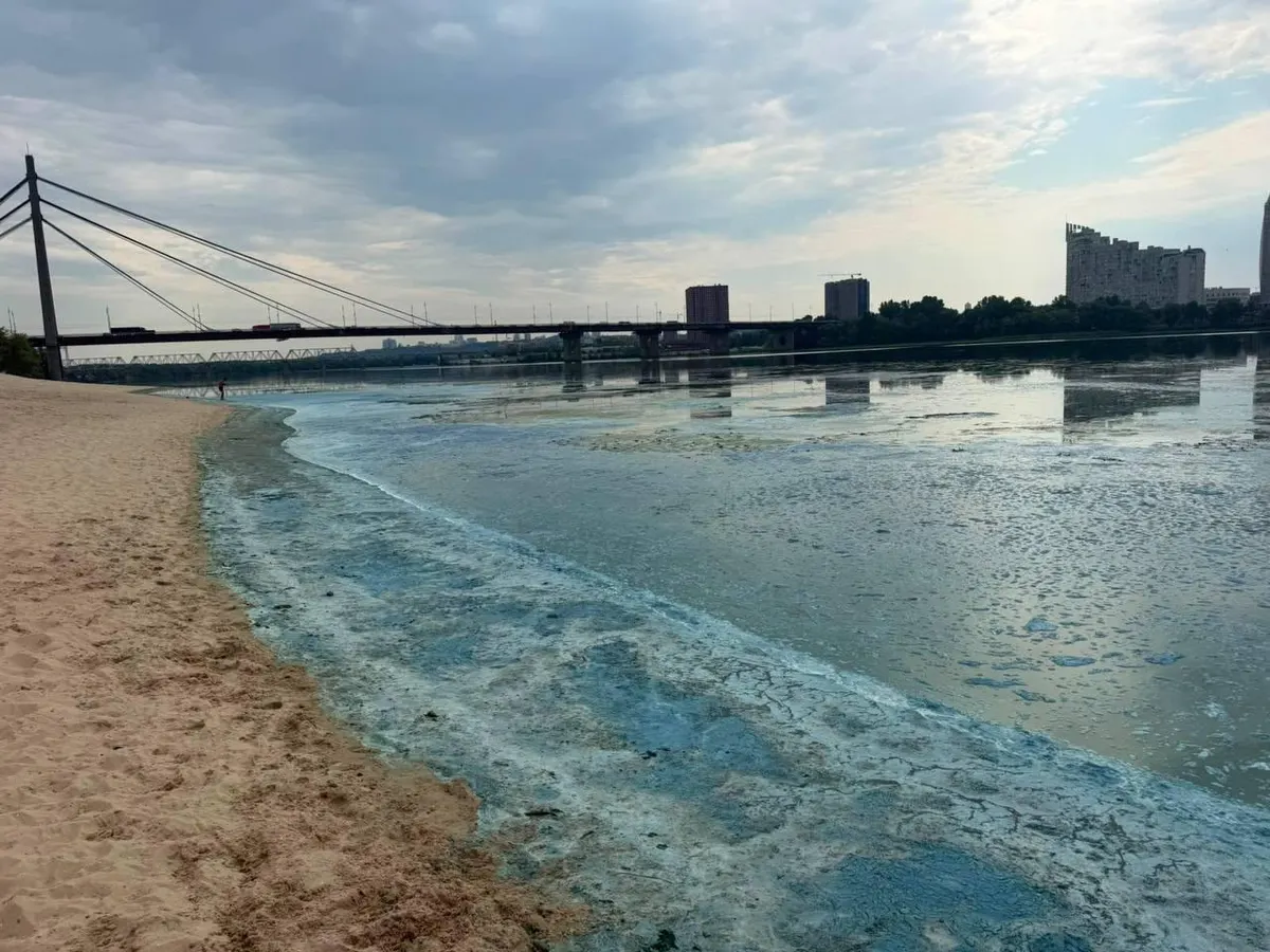 Дніпро у Києві позеленів: фахівці пояснили причину цвітіння води