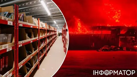 Російська атака знищила фулфілмент-центр «Нової пошти» на Київщині: десятки тися